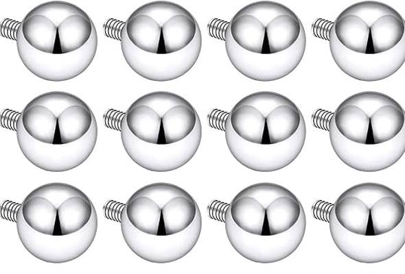 G23 Implant Grade Titanium Replacement Balls for Internally Threaded Jewelry