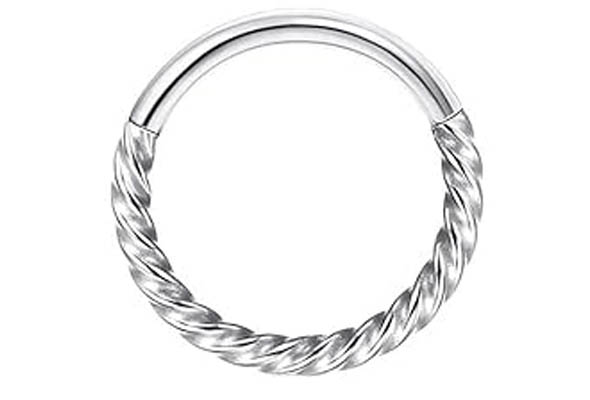 Hinged Segment Ring Hoop Septum Clicker